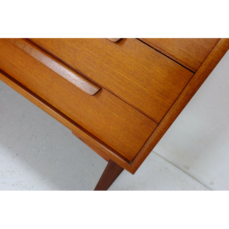 Danish modern vintage teak chest of drawers with 4 drawers, 1960s