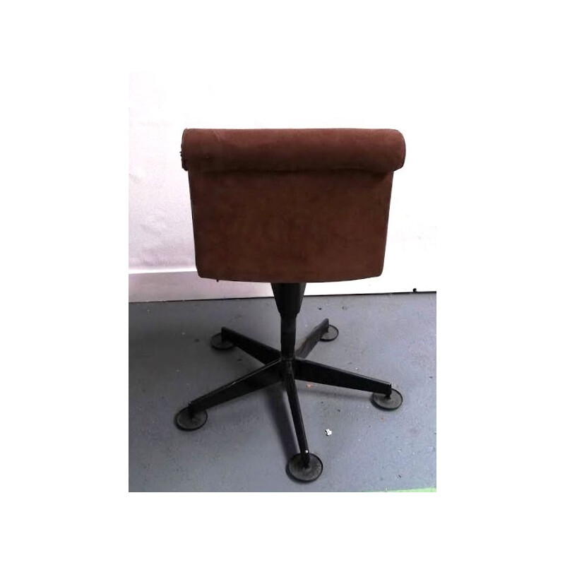 Mid century velvet office chair by Sapper for Knoll