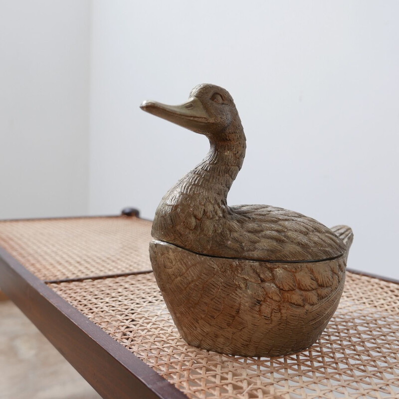 Vintage duck-shaped ice bucket by Mauro Manetti, Italy 1960