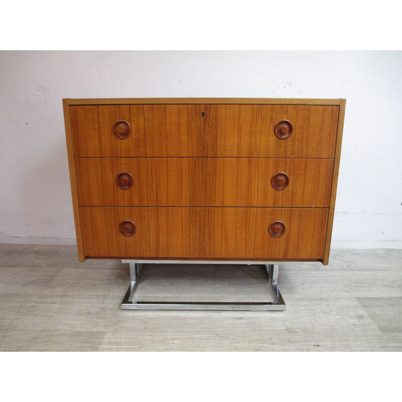 Vintage teak chest of drawers, Sweden 1980s