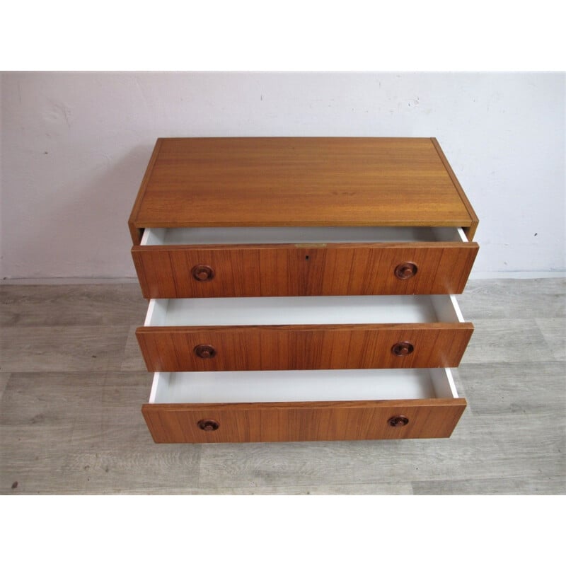 Vintage teak chest of drawers, Sweden 1980s