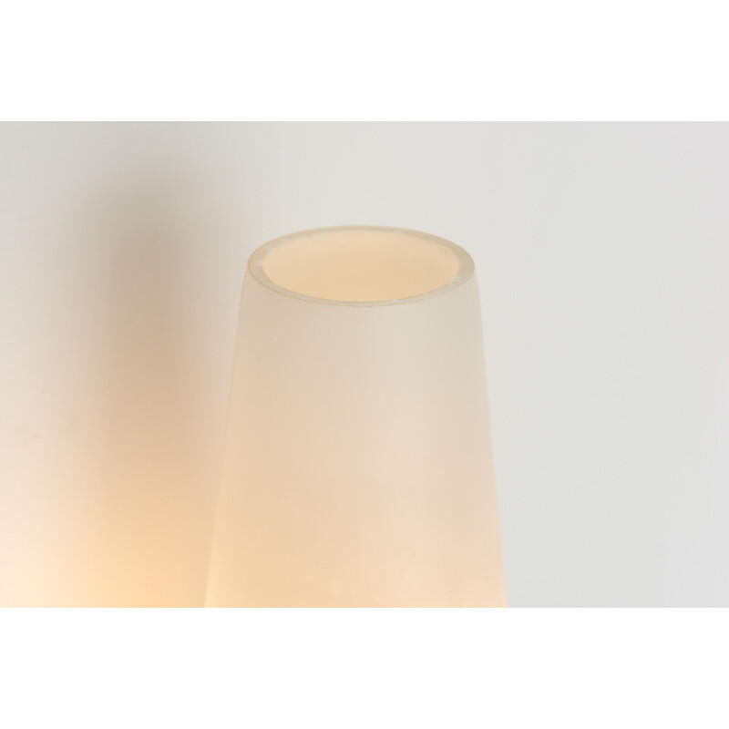 Set of 3 vintage wall lamps in opaline glass by Raak Amsterdam, Netherlands 1960s