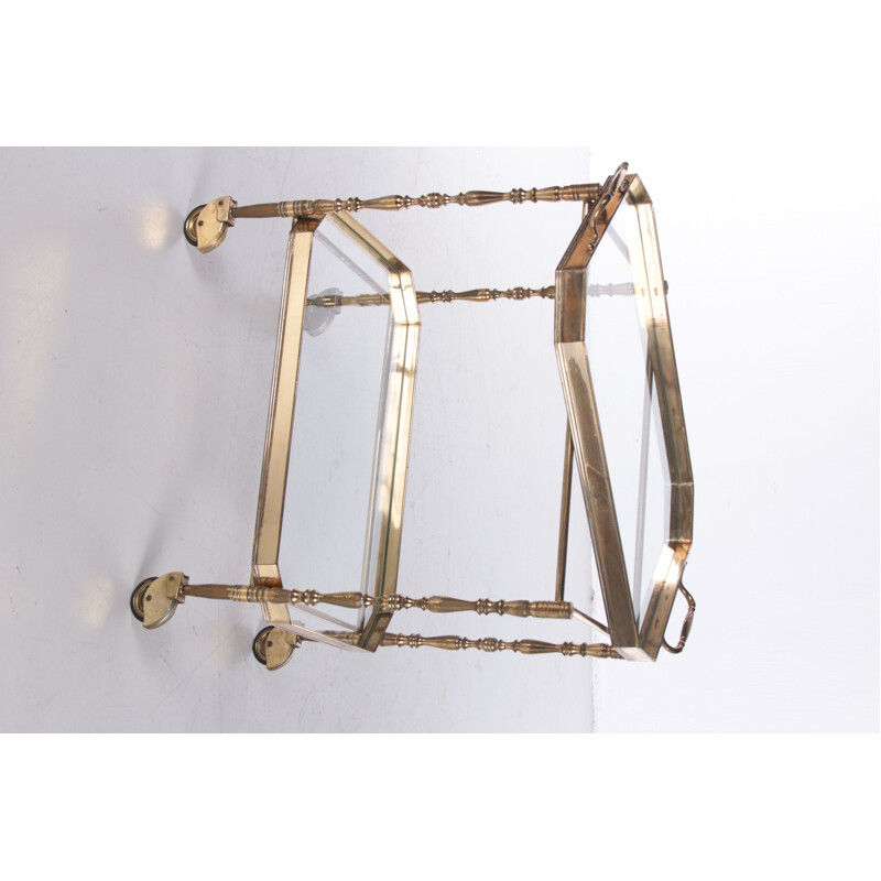 Vintage golden trolley for Maison Jansen, 1960s