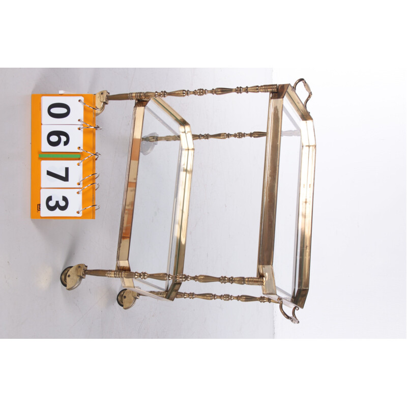 Vintage golden trolley for Maison Jansen, 1960s