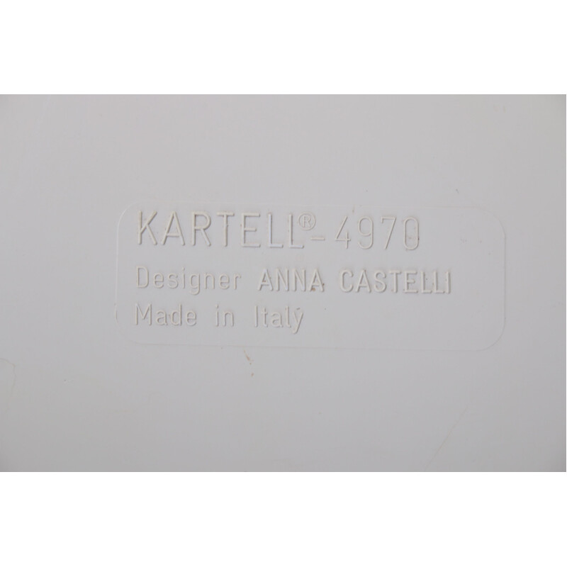 2 tables cubiques vintage Anna Castelli pour Kartell, Italie 1960