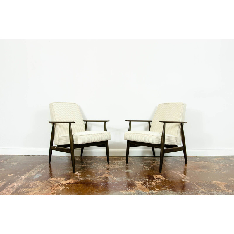 Pair of vintage armchairs type 300-190 by H. Lis, Poland 1960s