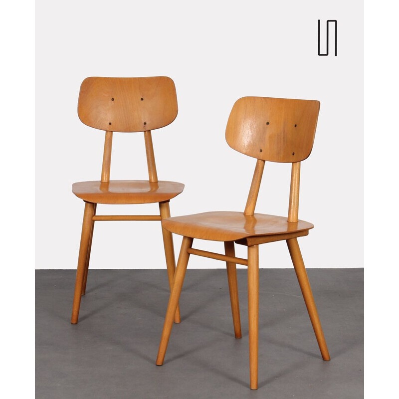 Pair of vintage chairs by Ton, Czech Republic 1960s