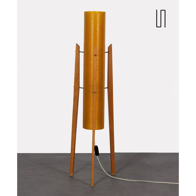 Mid-century fiberglass floor lamp produced by Novoplast, 1970