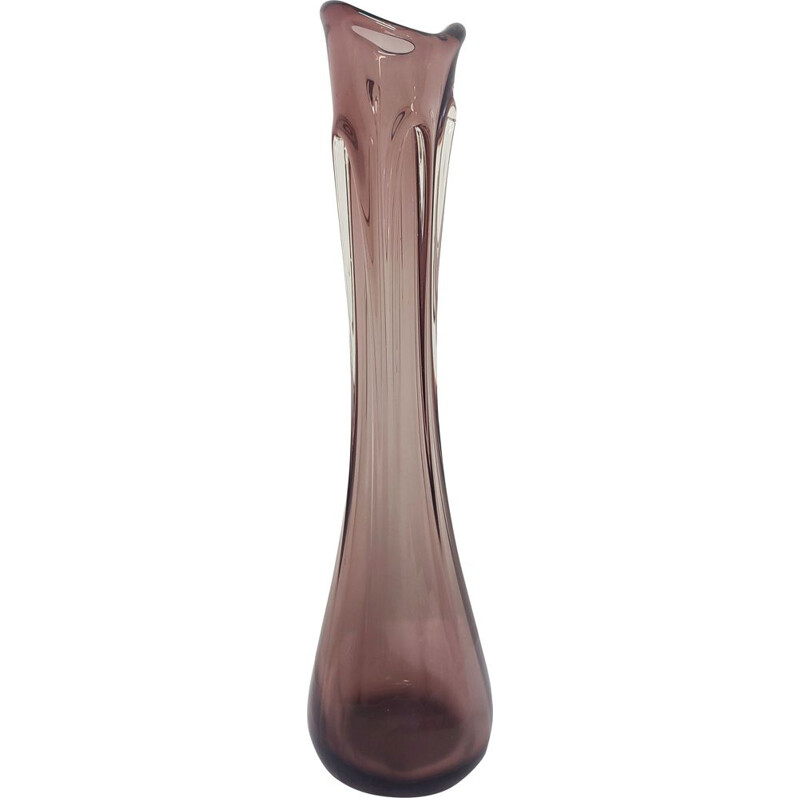 Vase vintage en verre de Murano, Italie 1980