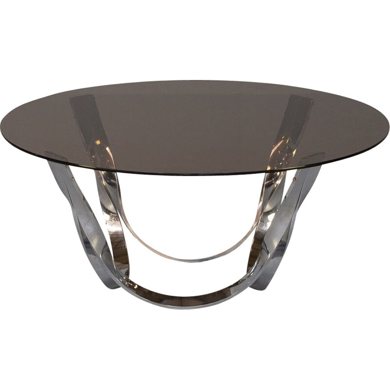 Vintage brass and glass coffee table by Roger Sprunger for Dunbar Furniture, 1970