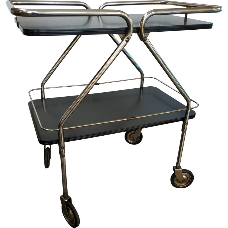 Vintage silver and black trolley, USA 1950