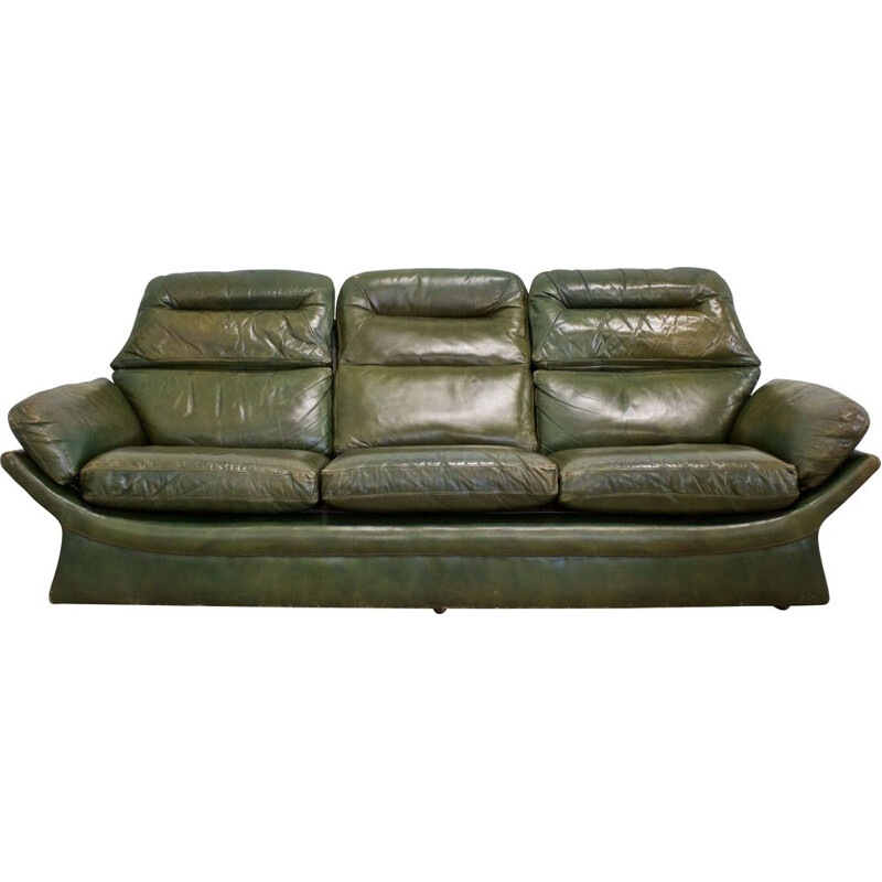Vintage leather sofa, Italy 1970