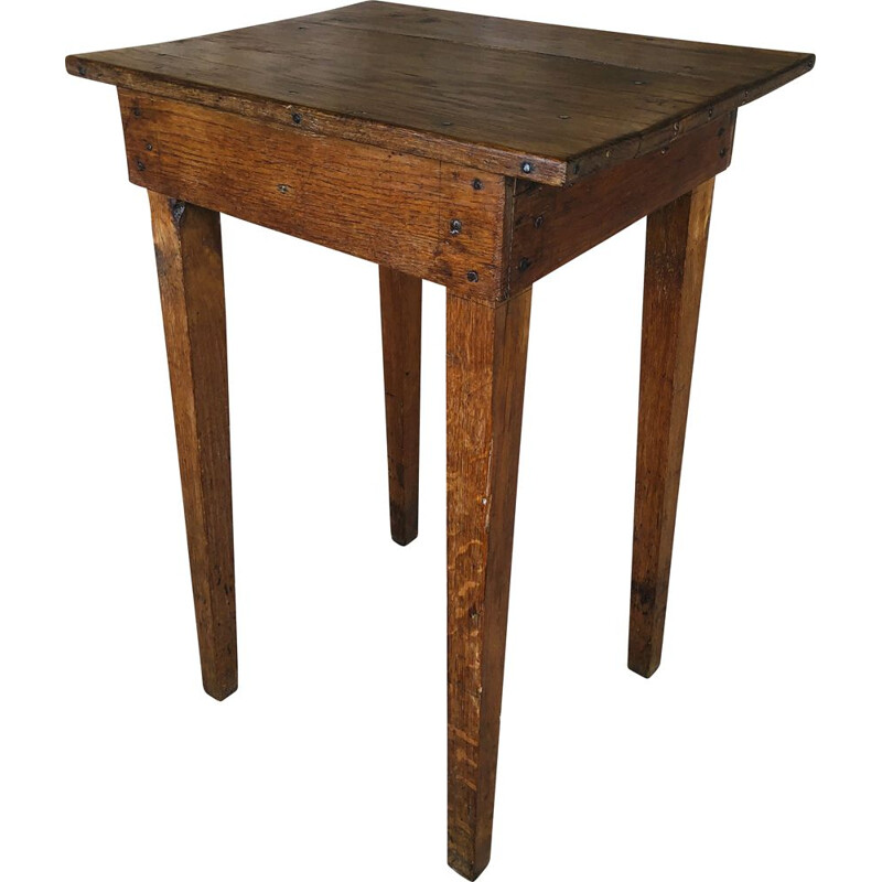 Vintage wooden farmhouse console, 1940-1950s