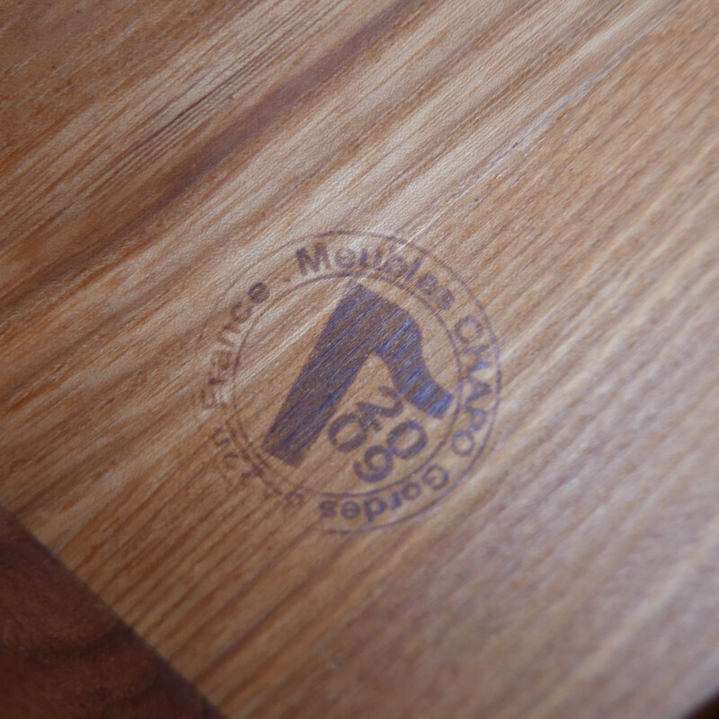 Coppia di poltrone vintage in legno di olmo di Pierre Chapo, Francia 2009