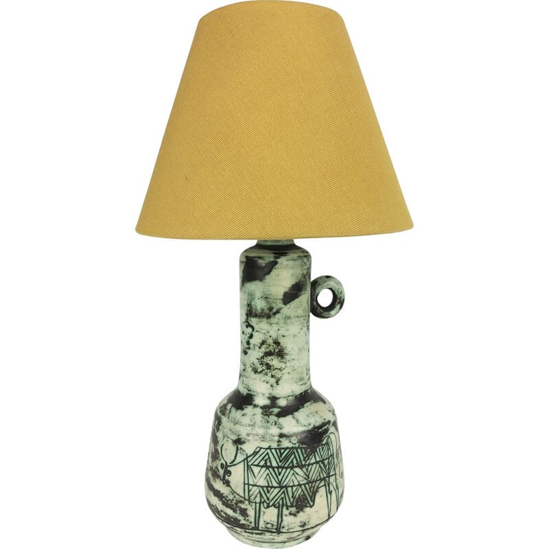 Lampe vintage "Taureau" en céramique de Jacques Blin, 1950
