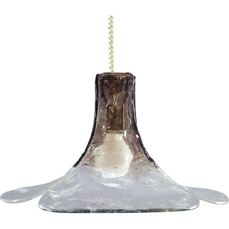 Lampada a sospensione in vetro di Murano LS185 vintage di Carlo Nason, Italia 1970