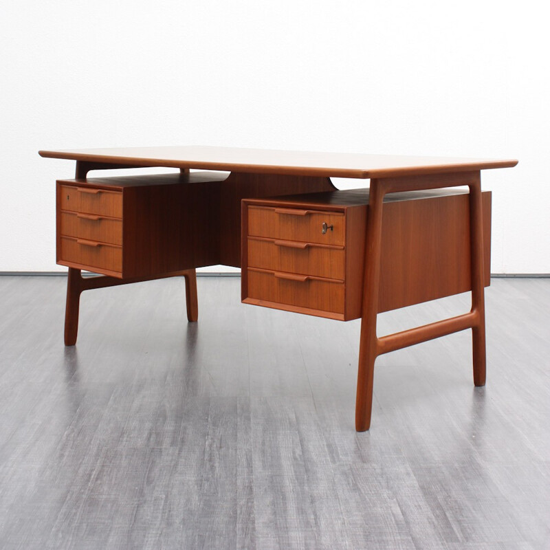 Jun Omann "No.75" teak desk, Gunni OMANN - 1960s