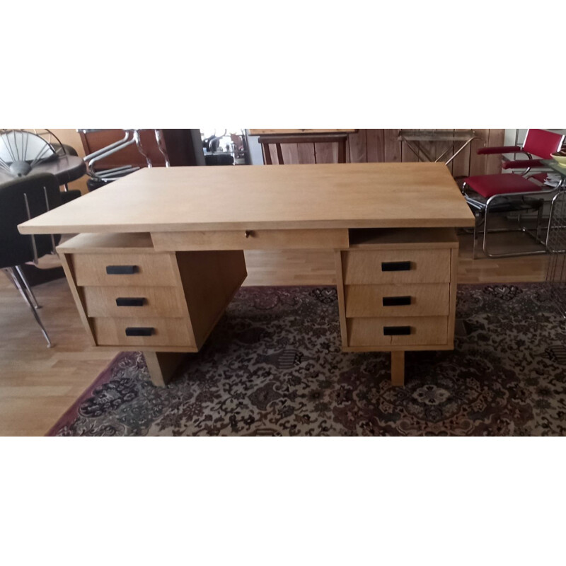 Vintage ash desk, French 1950