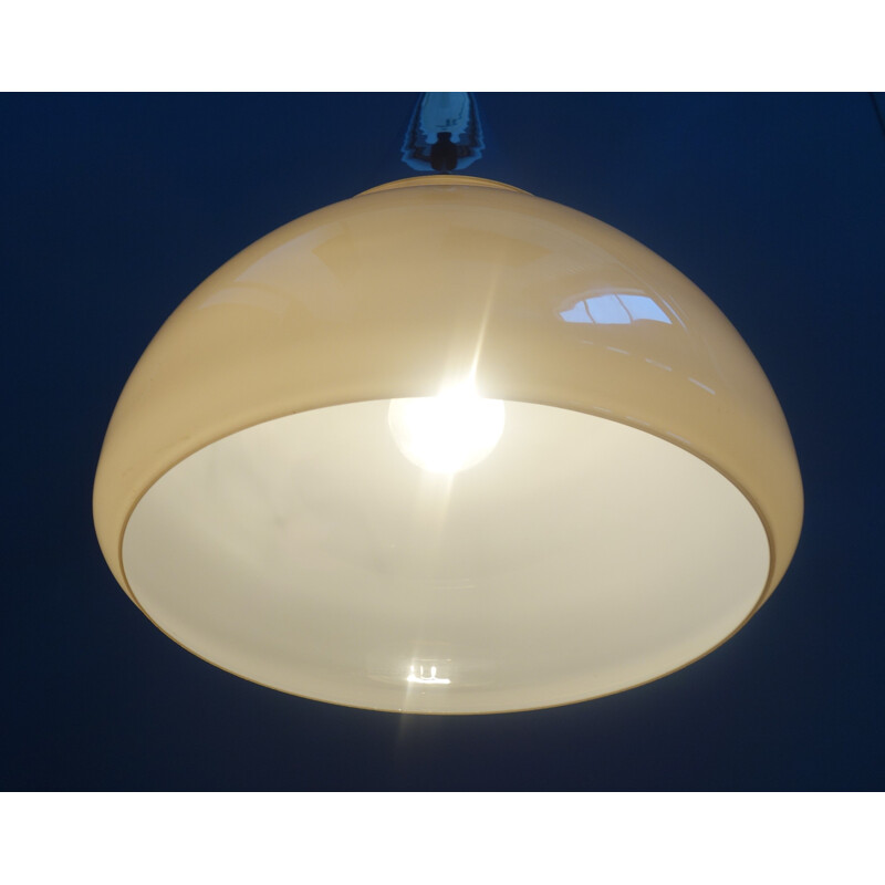 Vintage Limburg grey glass pendant lamp, 1960