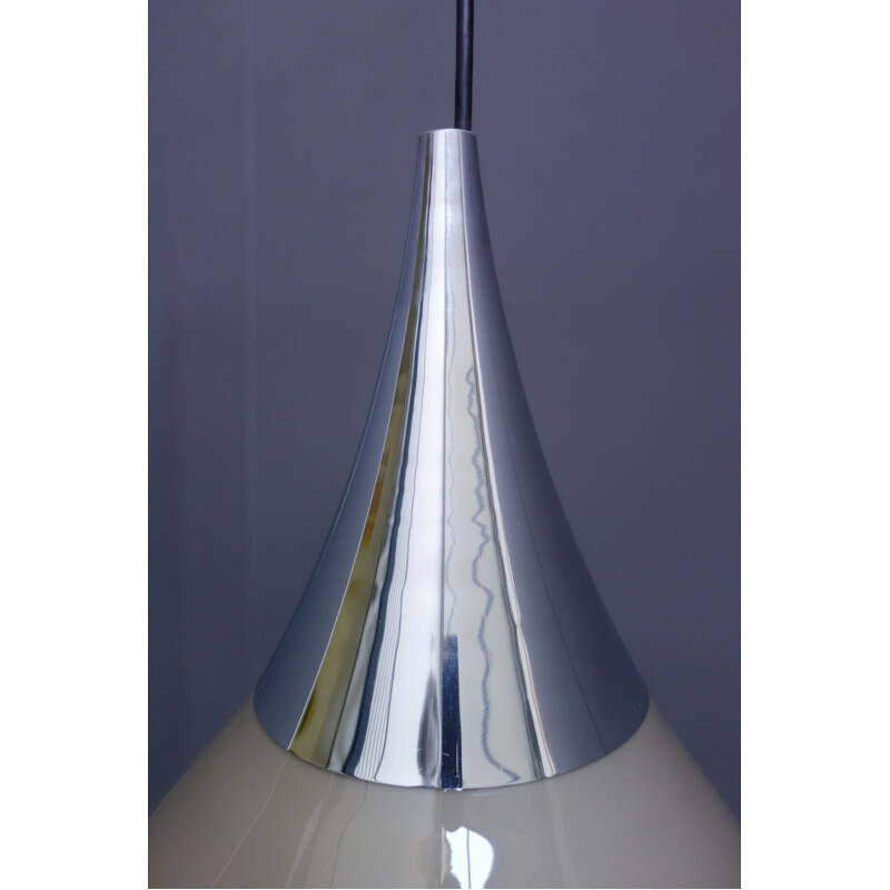 Vintage Limburg grey glass pendant lamp, 1960