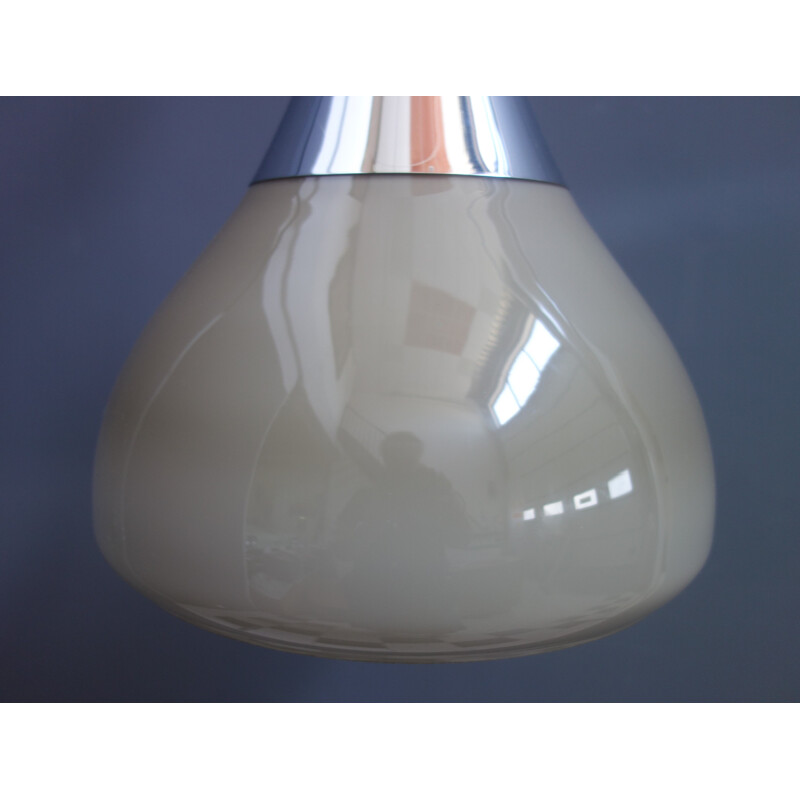 Vintage Limburg grey glass pendant lamp, 1960