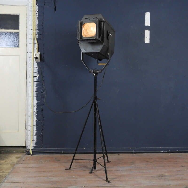 Projecteur de théâtre vintage sur trépied pour Reiche & Vogel, Allemagne