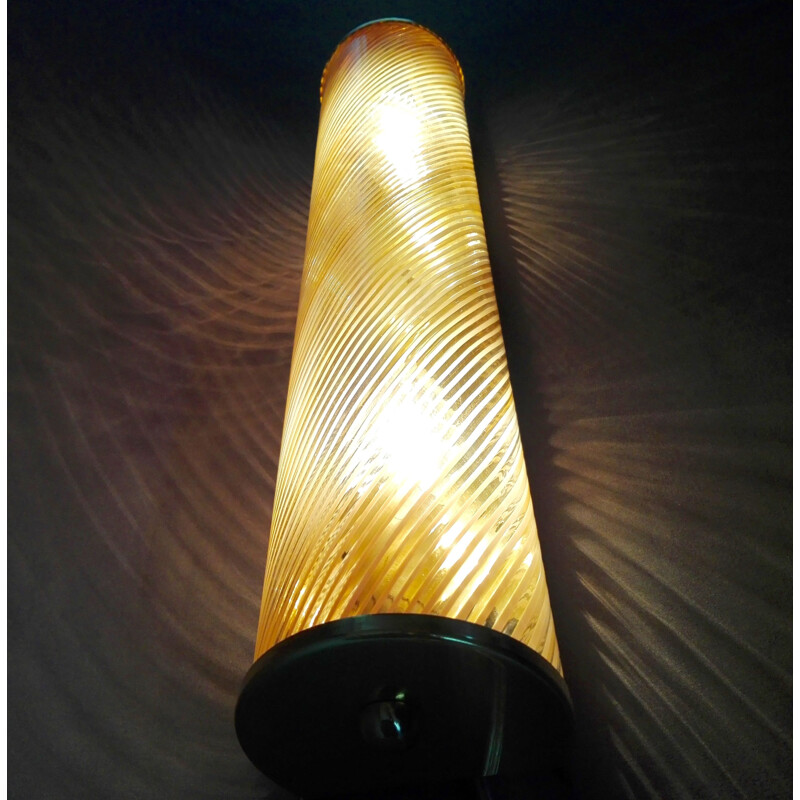 Vintage two-light Murano glass wall lamp by Aureliano Toso, Italy 1960