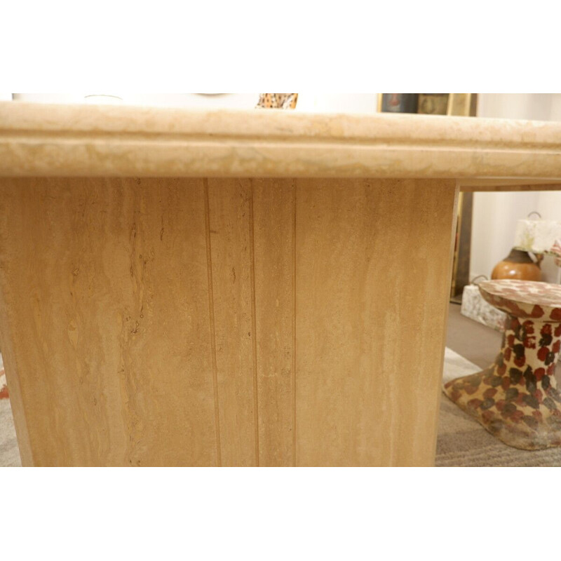 Vintage travertine table, 1980