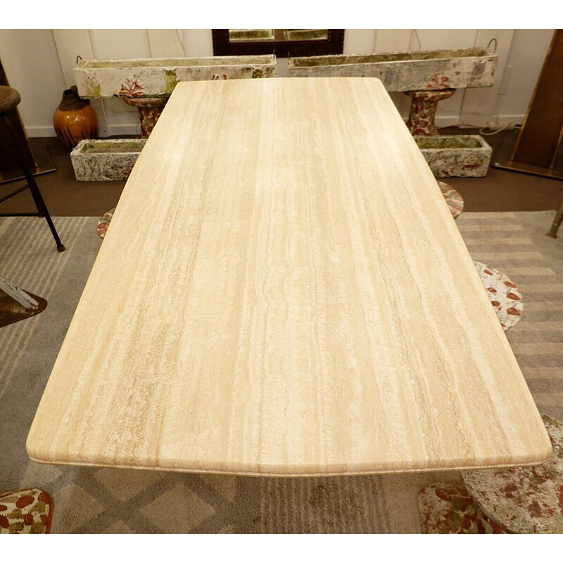 Vintage travertine table, 1980