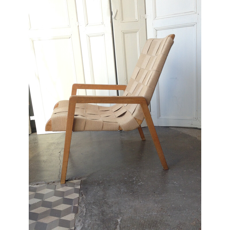 Vintage armchair in beech - 1950s