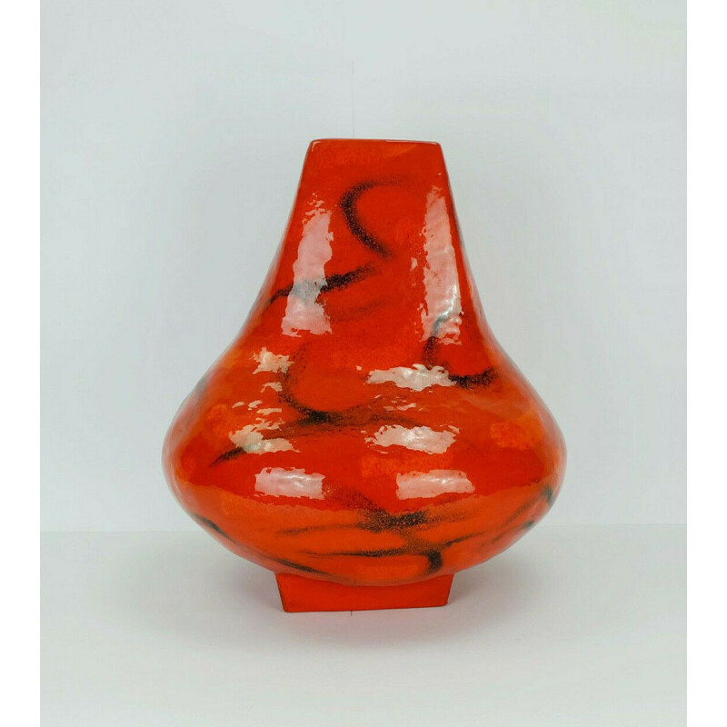 Vintage floor vase model 7573 by Lilo Pragher for Karlsruher Majolika, 1970