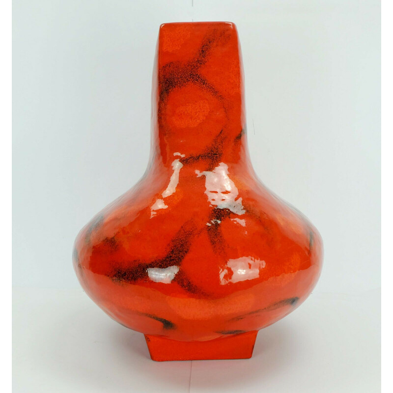 Vintage floor vase model 7573 by Lilo Pragher for Karlsruher Majolika, 1970