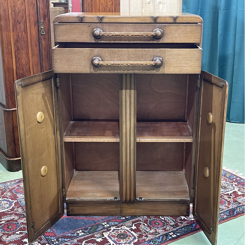 Vintage oak storage furniture, Art Deco, English 1950