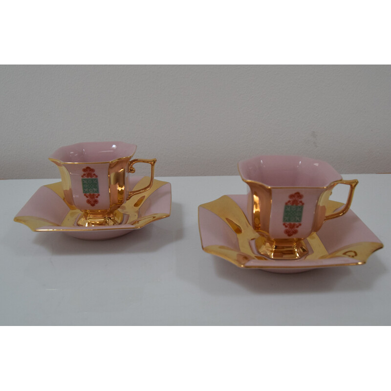 Pair of vintage cups and saucers by Haas & Czjzek, 1960