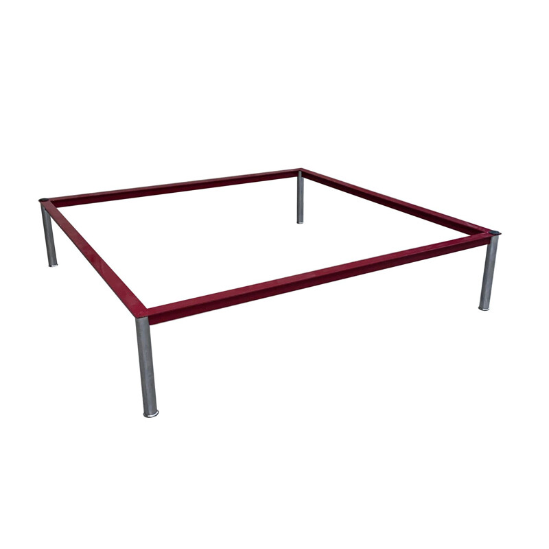 Vintage coffee table model LC10 in lacquered steel by Le Corbusier for Cassina, 1980