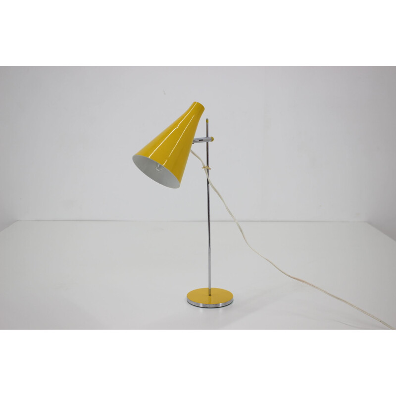 Lampe de bureau vintage jaune par Josef Hurka, Tchécoslovaquie 1960