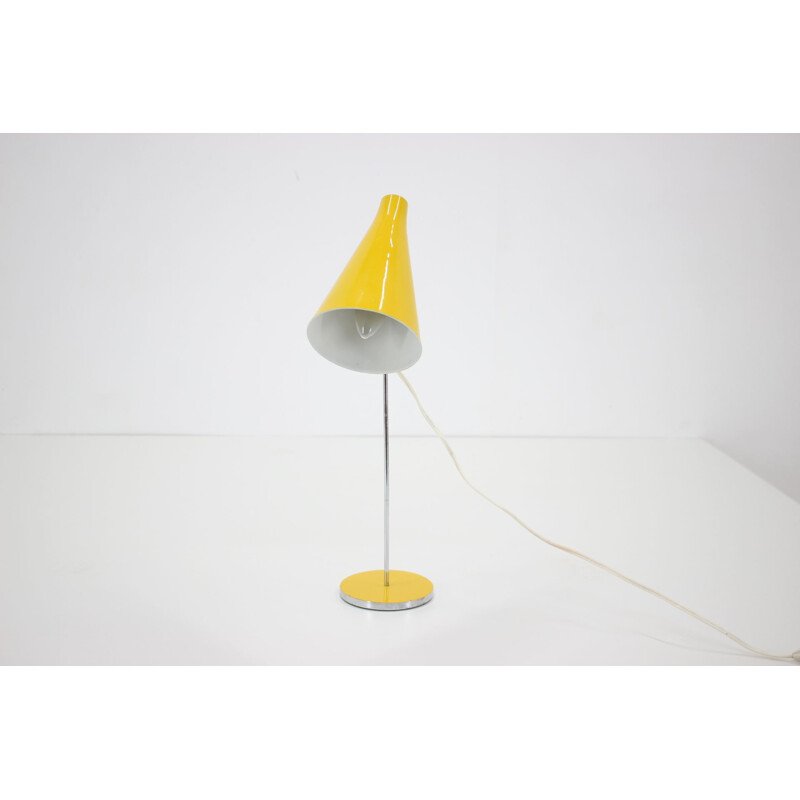 Vintage yellow desk lamp by Josef Hurka, Czechoslovakia 1960