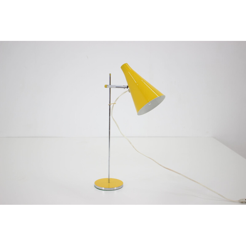 Vintage yellow desk lamp by Josef Hurka, Czechoslovakia 1960