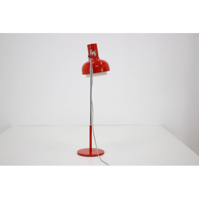 Vintage red desk lamp by Josef Hurka, Czechoslovakia 1960