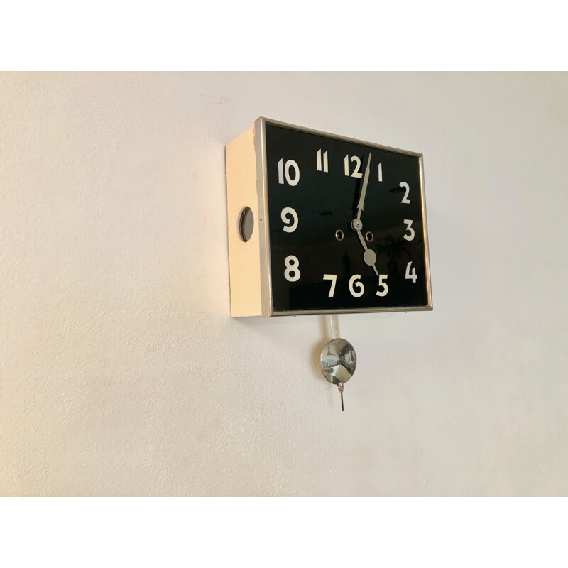 Reloj de pared vintage de Kienzle, Checoslovaquia