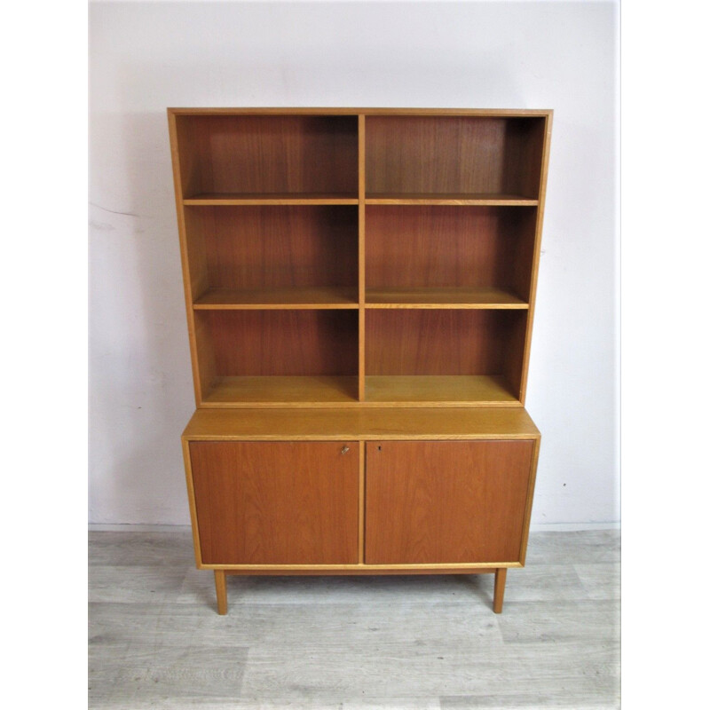 Vintage oak bookcase, Sweden 1960