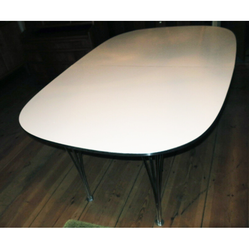 Table extensible danoise avec piétement en épingle - 1970