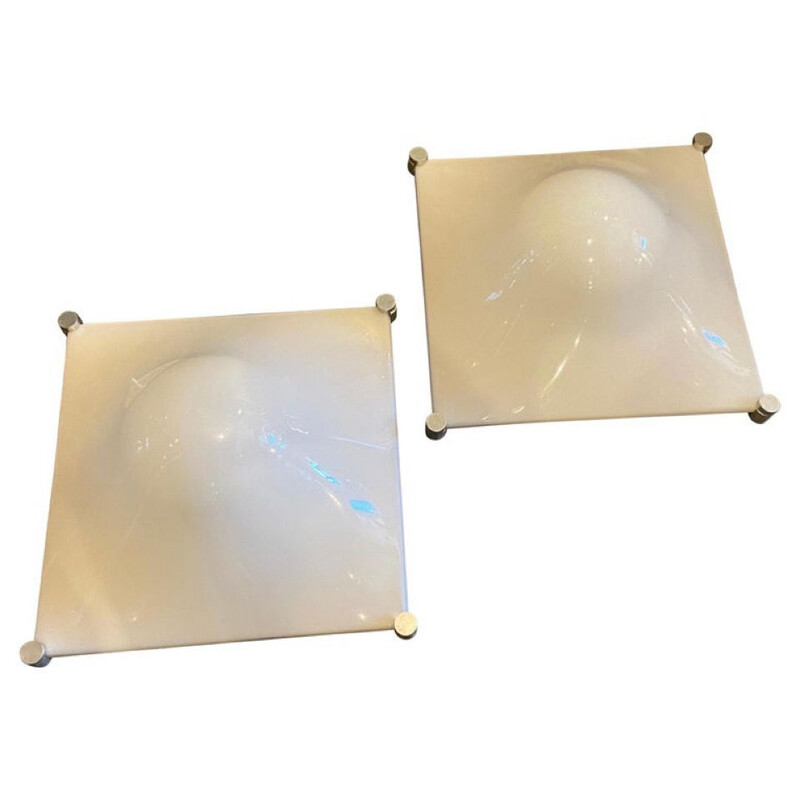 Pair of vintag Bolla wall lamps by Elio Martinelli, 1960s