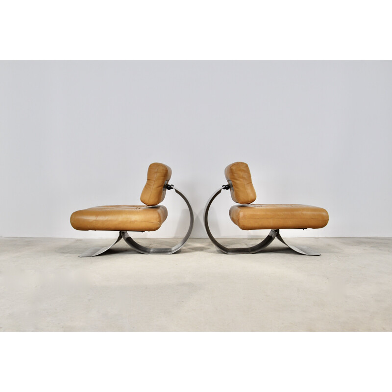 Paire de fauteuils lounge vintage d'Oscar Niemeyer, 1970