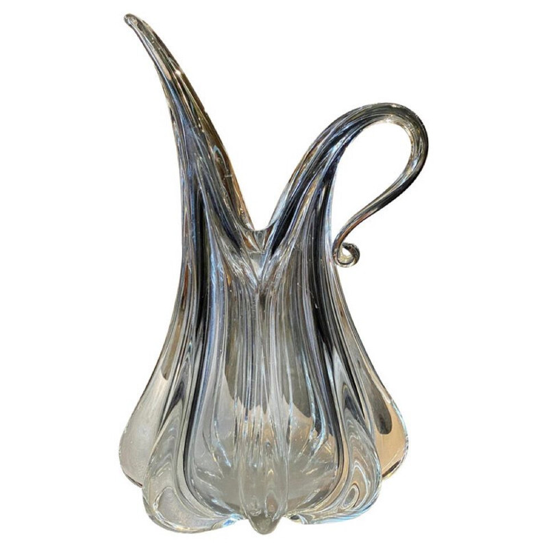 Vintage modern Murano glass vase by Flavio Poli for Seguso, Italy 1970s