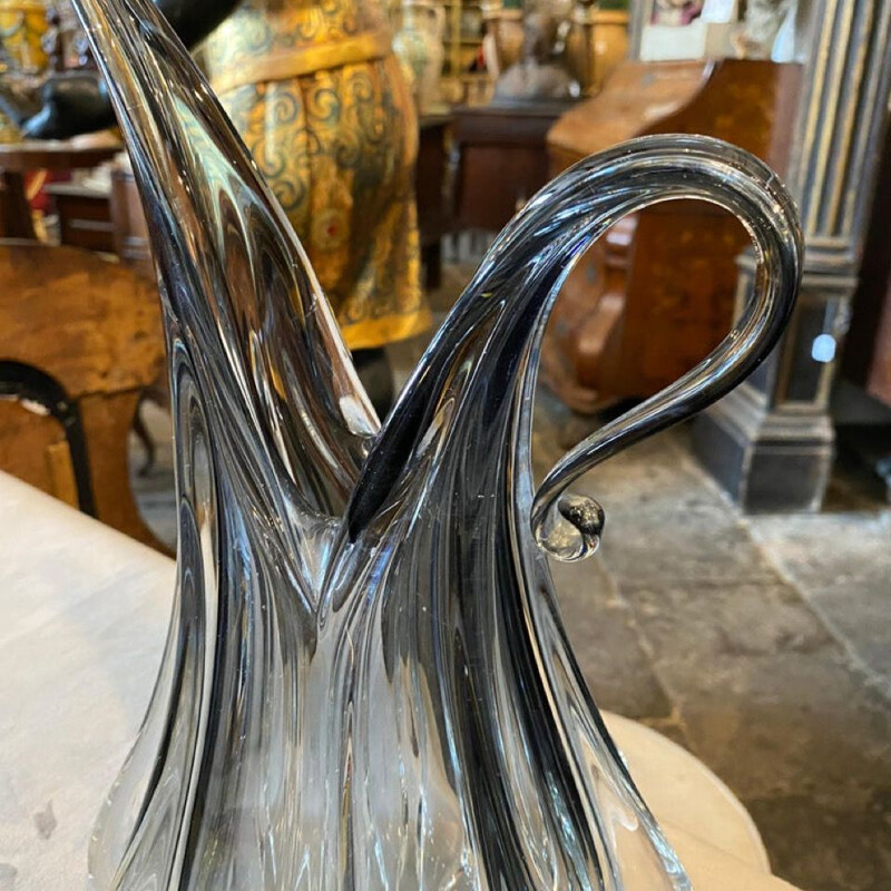 Vase moderne vintage en verre de Murano par Flavio Poli pour Seguso, Italie 1970