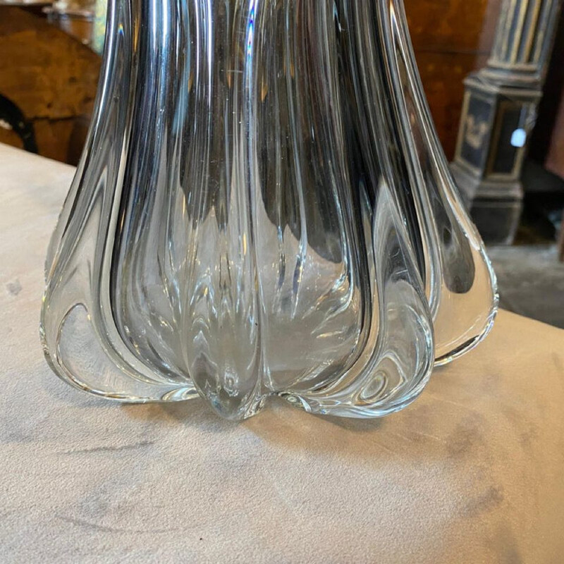 Vintage modern Murano glass vase by Flavio Poli for Seguso, Italy 1970s