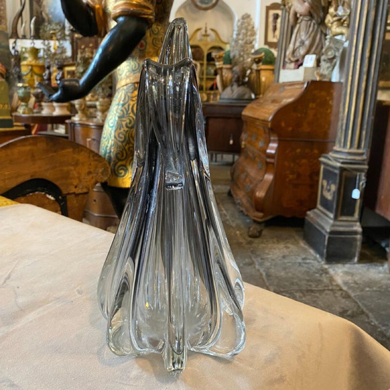 Vase moderne vintage en verre de Murano par Flavio Poli pour Seguso, Italie 1970