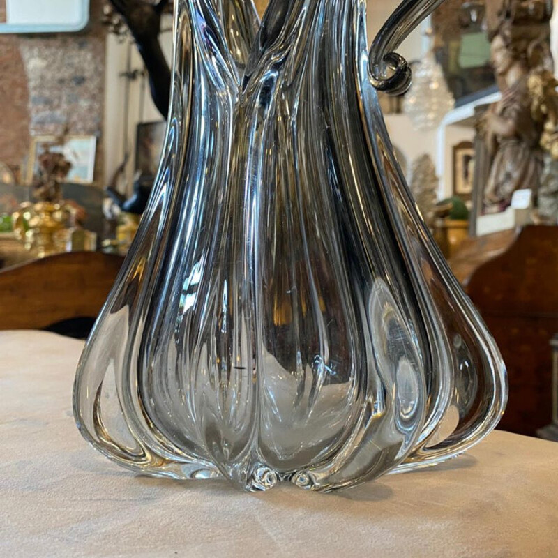 Vintage modern Murano glass vase by Flavio Poli for Seguso, Italy 1970s