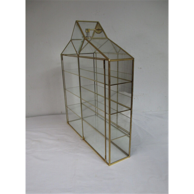 Mid century wall display cabinet for Swarovski, Italy 1950s